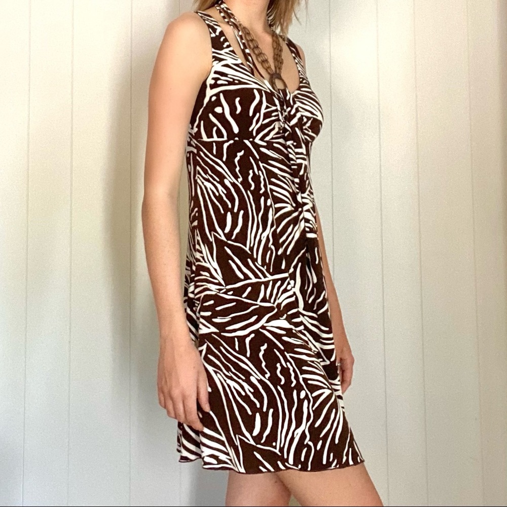 Y2k animal zebra print mini dress